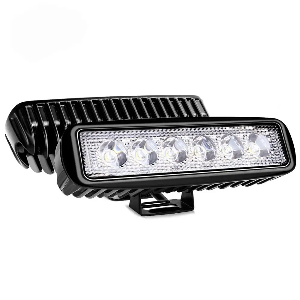 IP65 Waterproof 12V 24V Input 6.3 Inch 1000LM 18W LED Work Lights for Car Truck Pickup Bumper