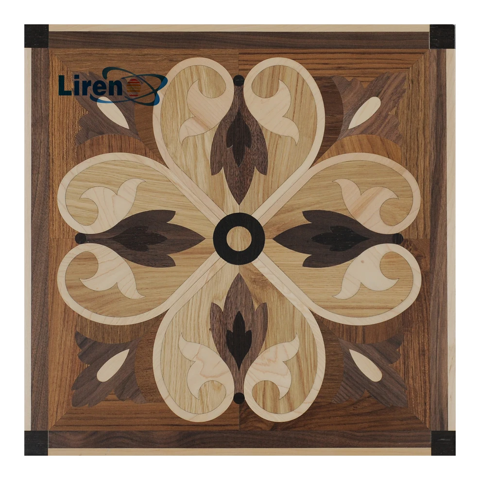 Engineered hardwood flooring  parquet in hardwood of walnut teak