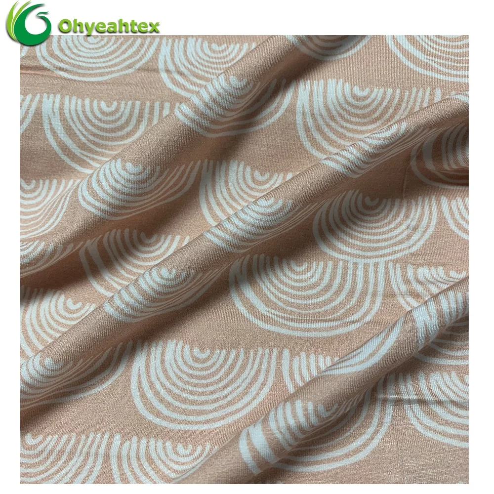 Anti-Mildew Custom Knitting Single Jersey Printed Bamboo Spandex Fabric For Baby