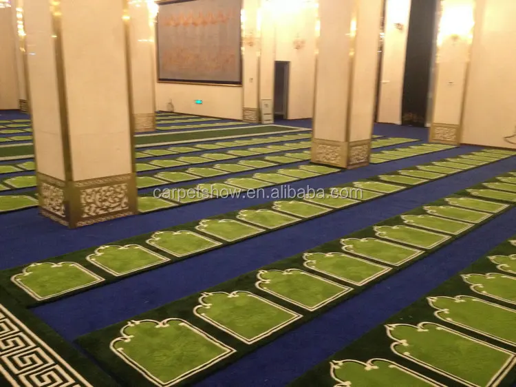 High quality customized axminster mosque carpet from China broadloom axminster carpet roll Jacquard