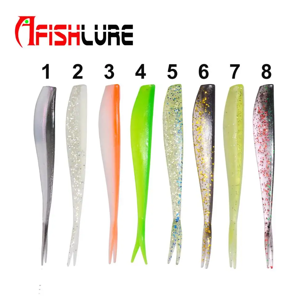 Soft lure Worm 10cm 3.4g Fishing Lure artificial forked tail Bass Fishing Bait Carp Fishing bait