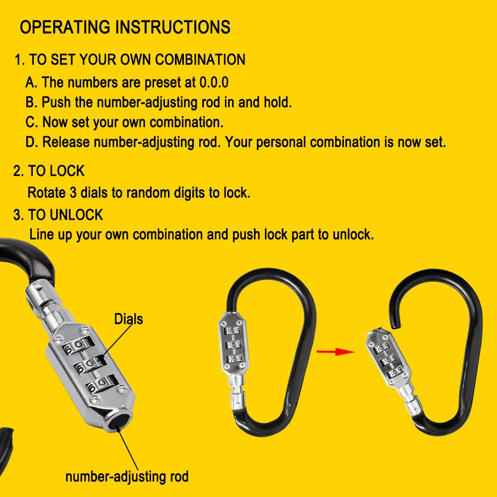 Outdoor Bicycle U Lock Personal Combination Lock Picking Set Smart Padlock for Luggage