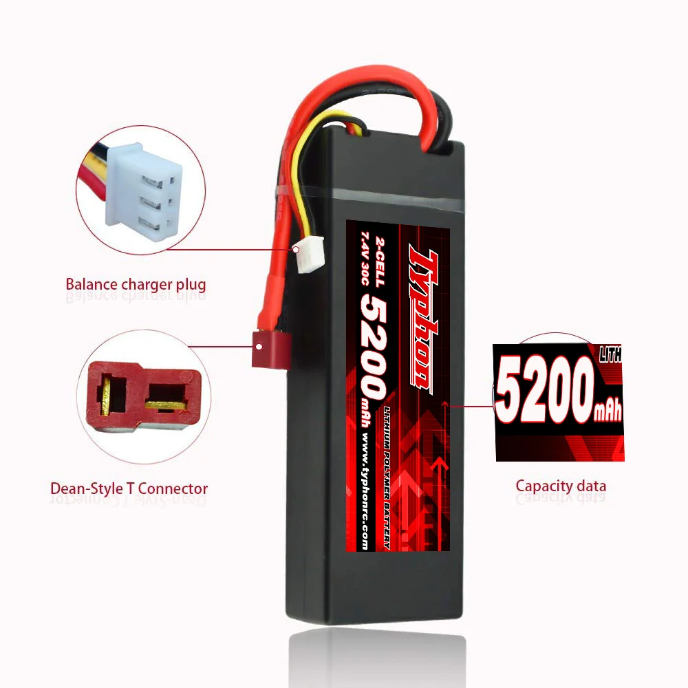 7 4 V 4500mAh 35C 70C 2S LiPo аккумулятор HardCase с T разъемом Deans для радиоуправляемого автомобиля Losi Traxxas Slash Багги команда