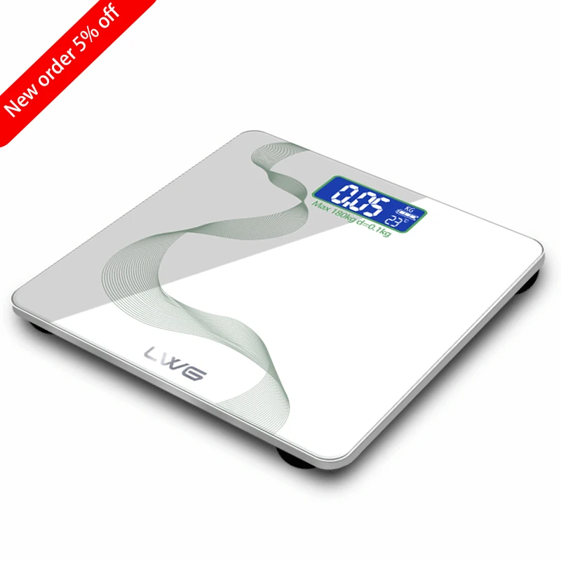 Custom electronic body weight bathroom glass scale