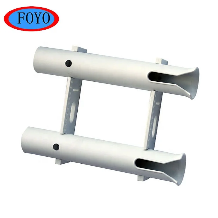 
White Plastic 2 rack tube rod holder for boat and yacht 