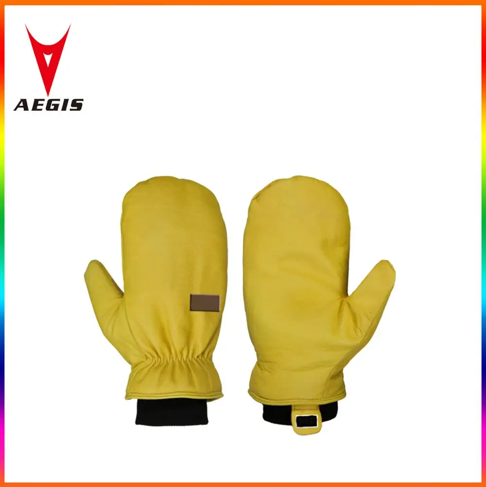 Зимние лыжные перчатки OEM из воловьей кожи