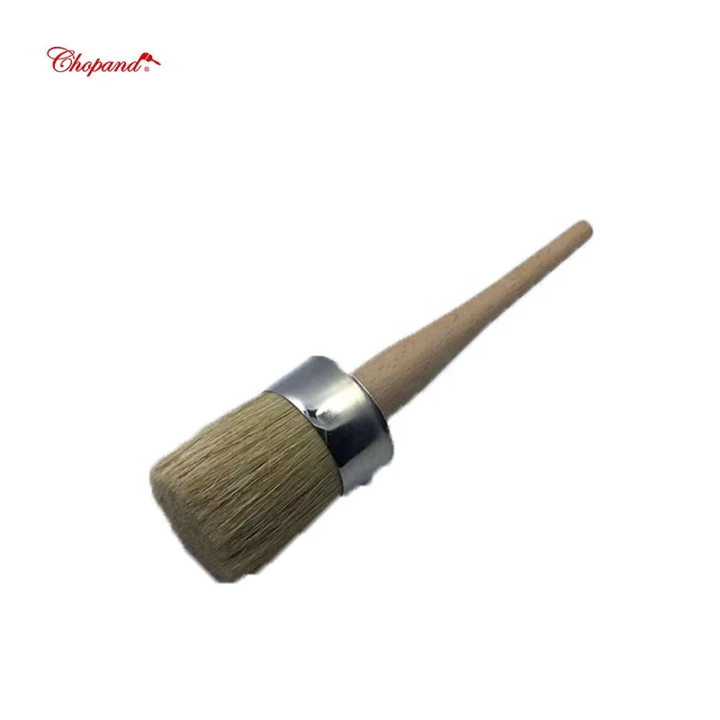 Chopand Stiff high quality Pure Natural Bristle Round Waxing Paint Brush