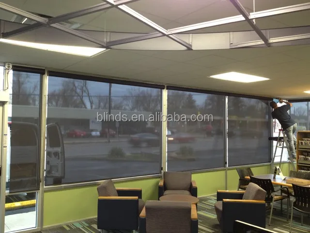 Fireproof Cord Operation Roller Blinds Shade Shutter For Office/ Bed Room