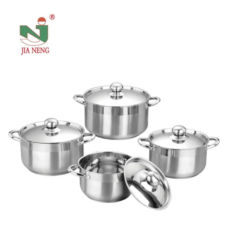 Africa hot selling 8pcs stainless steel cookware set / casserole pot /cooking pot