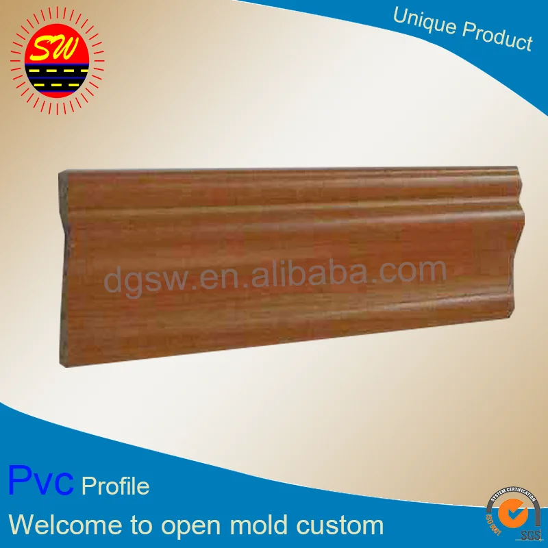 Wholesale Cheap Vinyl White PVC Foam Profile Skirting Board Pvc Deco Profiled Extrusion Line  OEM