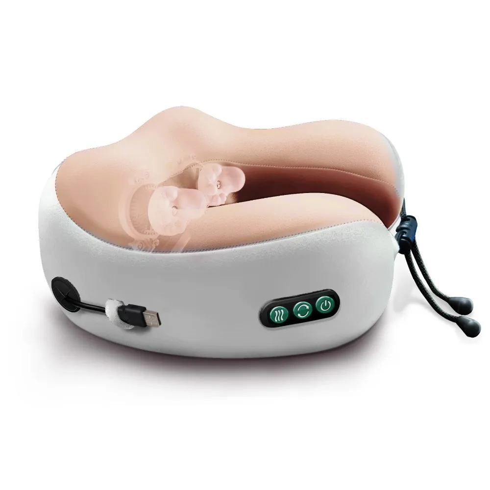 GUOHENG Travel Commercial Portable U - Shaped Vibration Travel Pillow Neck Massage 2022 Guoheng Wholesale Business Wireless Portable