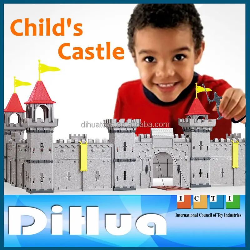 Educational Toy Plastic Castle with Toys Soldier for Kids