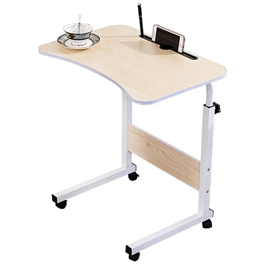 Adjustable Height Laptop Desk Table Stand, Over Bed Side Table with Wheels