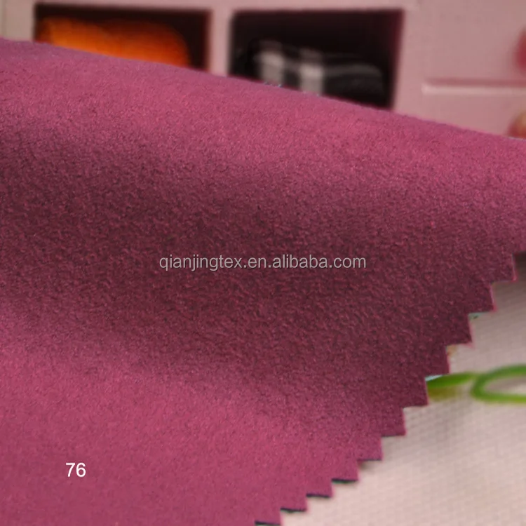 Factory price sanded 100% polyester soft microfiber upholstery material