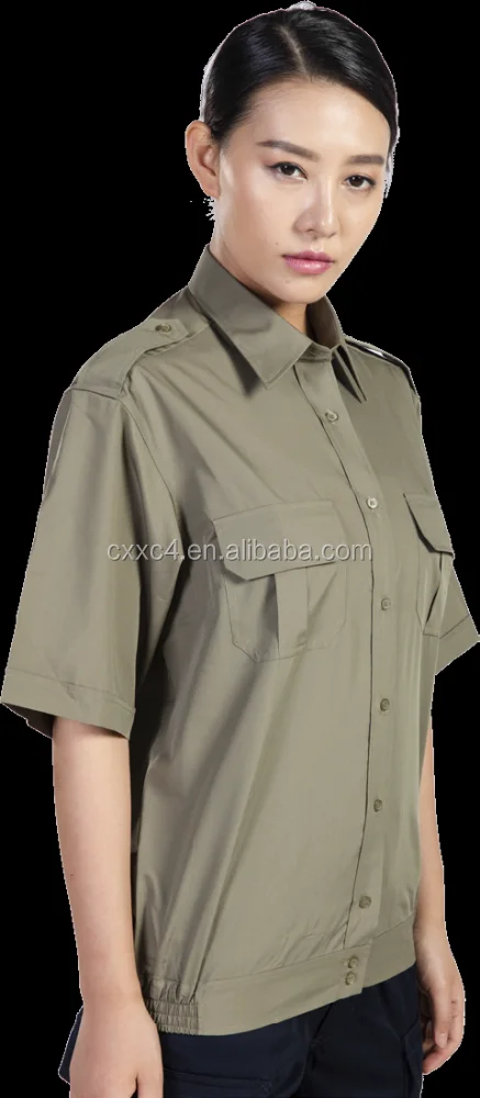 Women Short-sleeved Summer Cotton Shirt