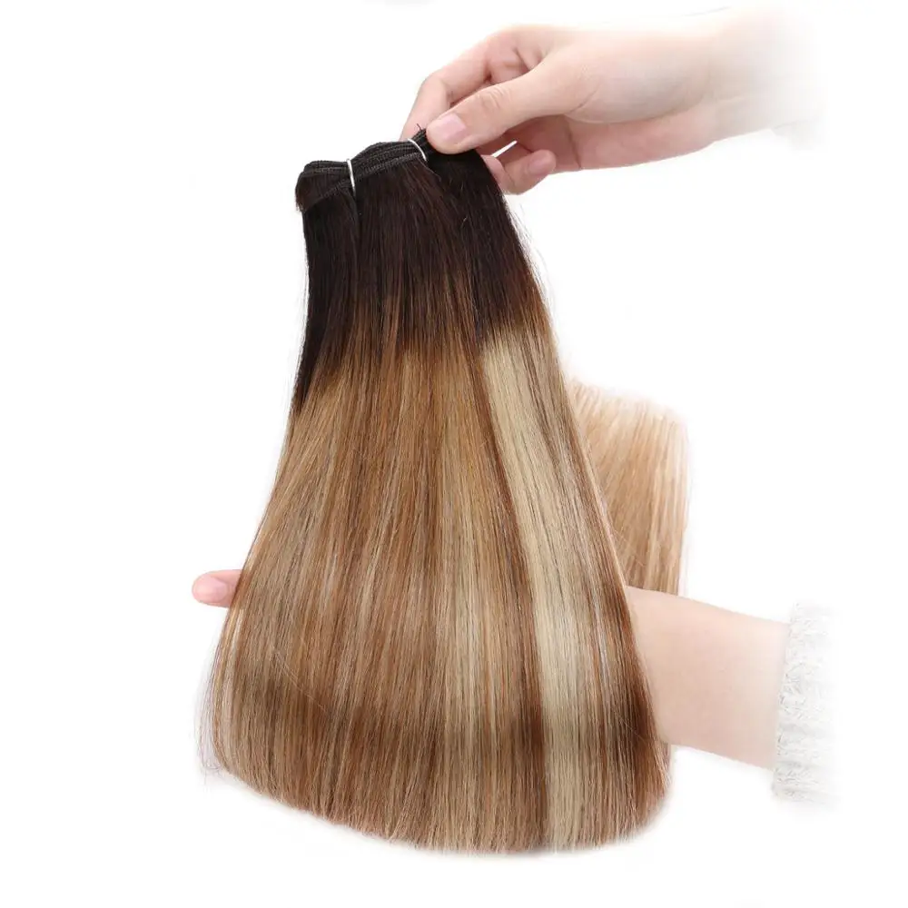 Top Grade Hot Sale In USA /UK/Germany/Spain Balayage Remy human  hair weft extension