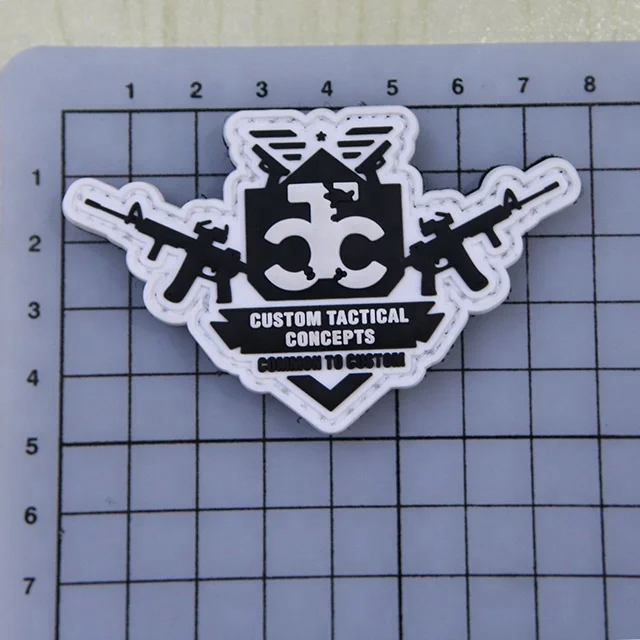 Factory Price personalized hat logo custom 3D PVC iron on rubber patches for bag Garment customized design rubber PVC patch