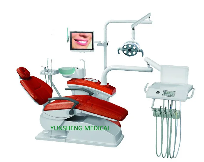 китай стоматологическом кресле с жк-монитор, электрически использовать портативные стоматологическое кресло со светодиодной