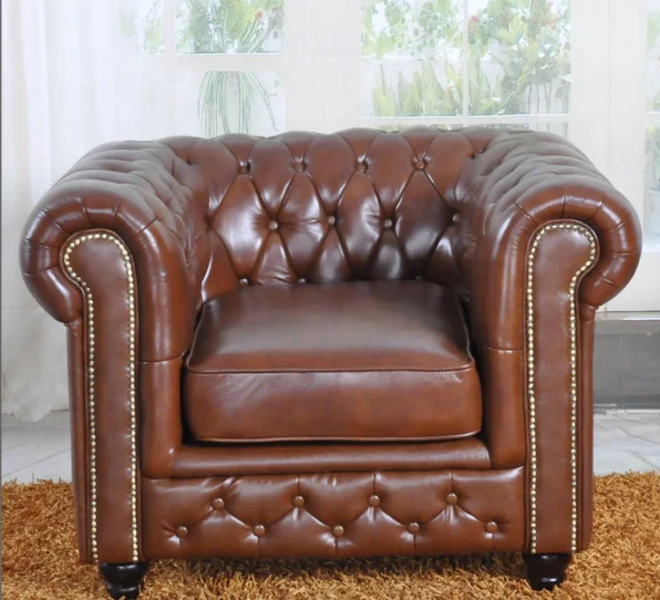 Chesterfield modern microfiber leather French design Living room  cheap   sofa