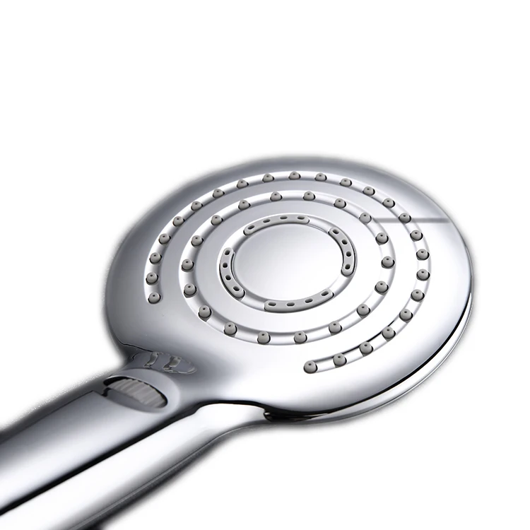 
Hot Sale Low Moq Round three Function Chrome Plated Portable Rain Handheld abs Shower Head 