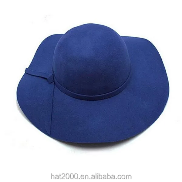 Fashion Vintage Women Ladies Floppy Wide Brim Bowler faxul wool fedora hats