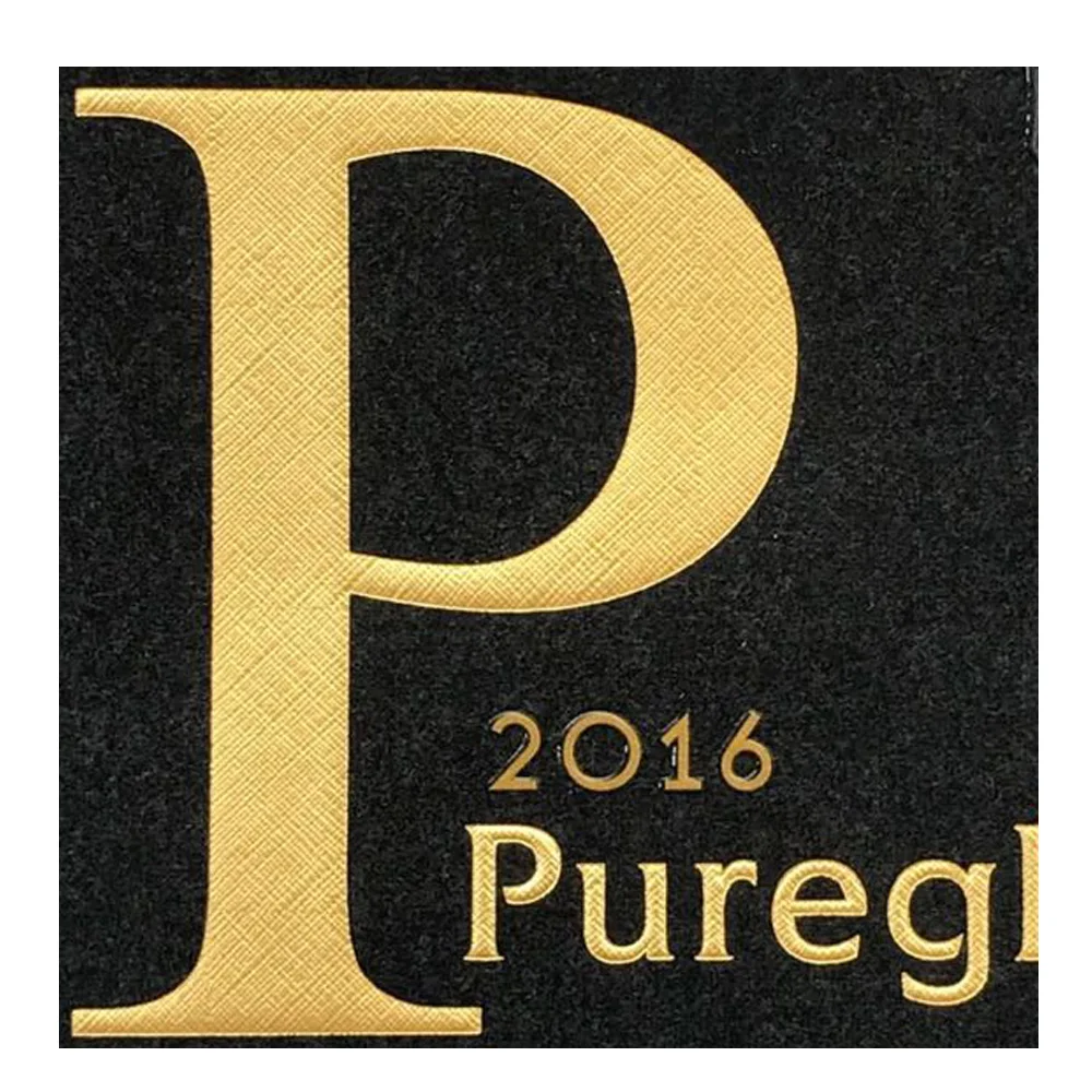 customized adhesive kraft label gold foil logo sticker for wine bottle