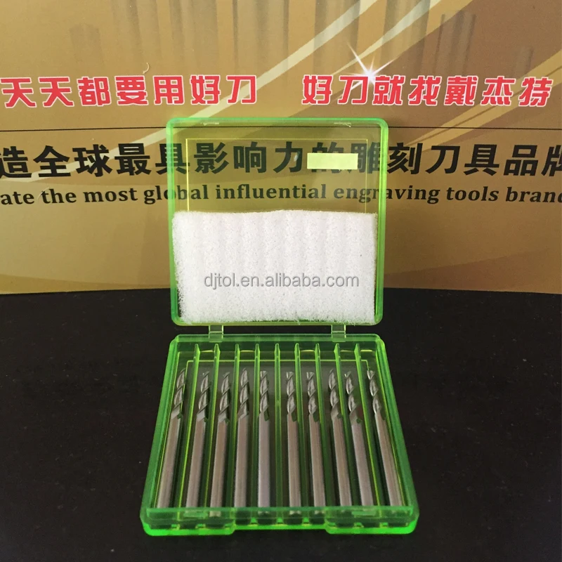 double flutes spiral bits for cnc machine cutting for acrylic and wood