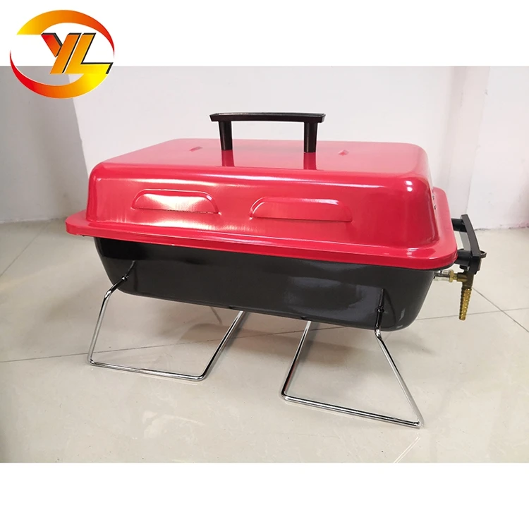 Portable barbecue gas bbq grill mini outdoor steel small folding foldable kitchen charcoal heavy duty camping stove Europe valve