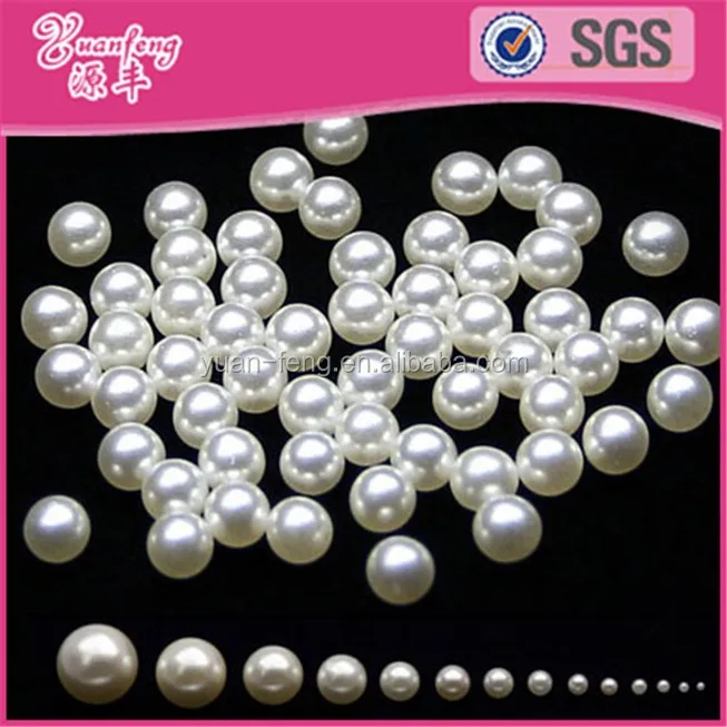 High quality loose pearl plastic round no hole beads
