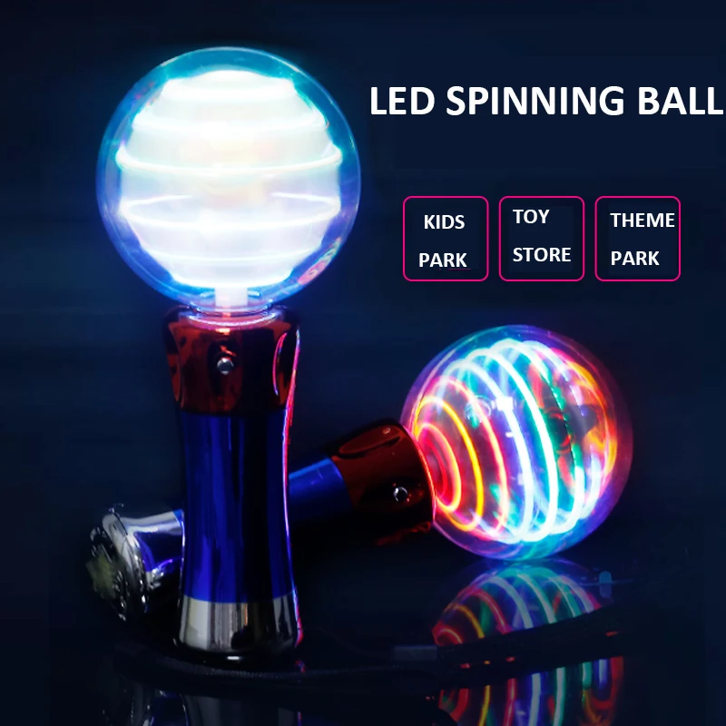 LED Flashing Spinning Wand Ball Stick for Amusement Park Toys  2019 Christmas Party Supply New Product LED Spinning Ball Stick