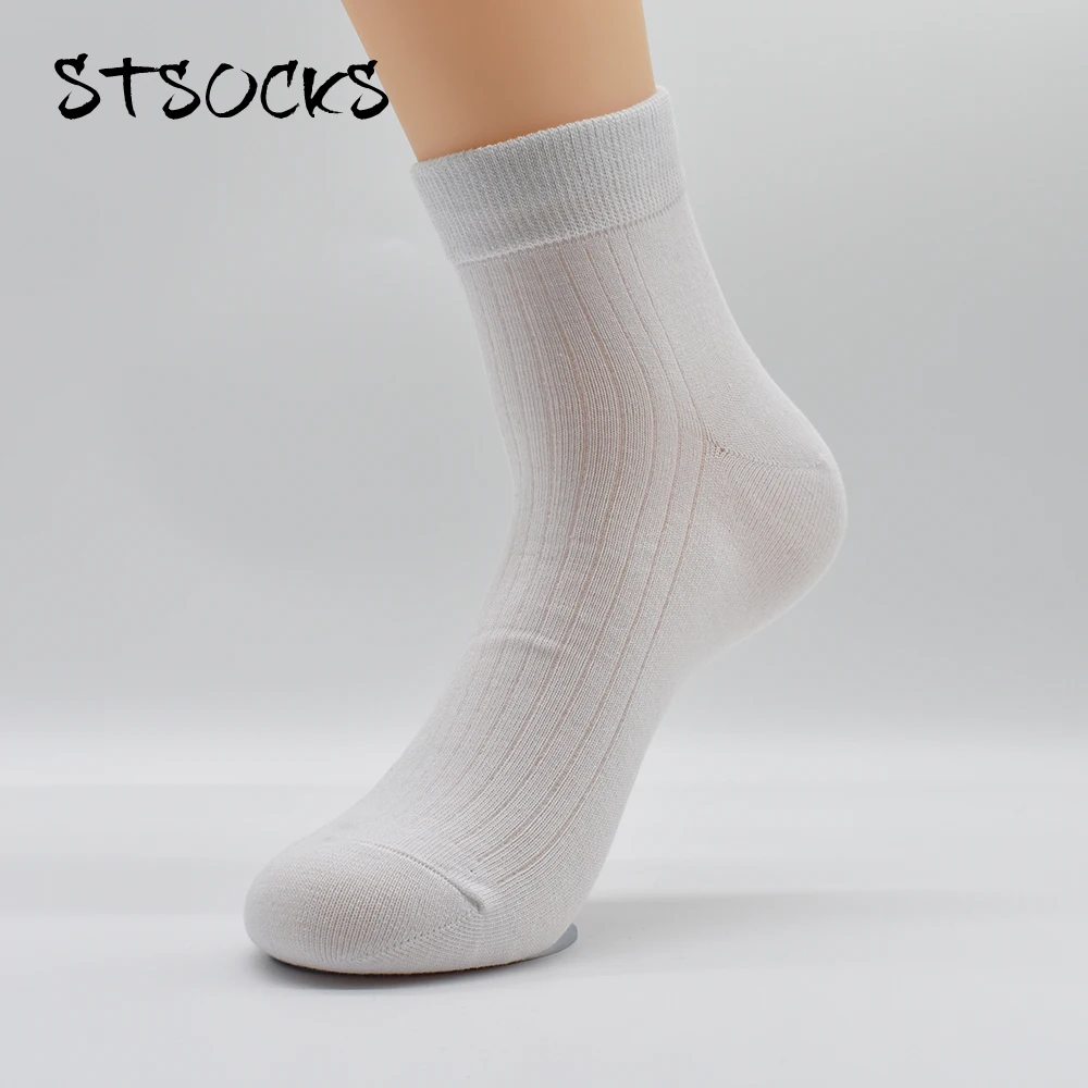 
 Оптовая продажа, мужские однотонные клетчатые носки из бамбукового волокна, упаковка с индивидуальной упаковкой  