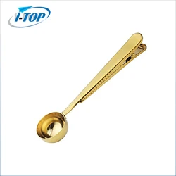 Kitchen Tool 15ml Stainless Steel Coffee Scoop with Clip
