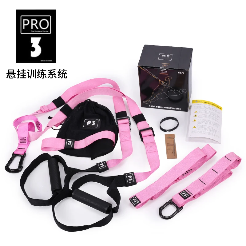 
Customized logo Home gym fitness equipment Trainer Kit P3 Pro Suspension Straps Sling Trainer basic kit 