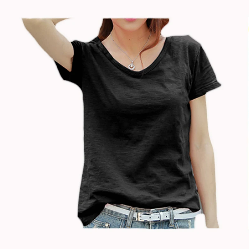 
Buy Wholesale Funny Custom Made Cheap Blank Sports Personalized Womens White V Neck Tee Shirt 