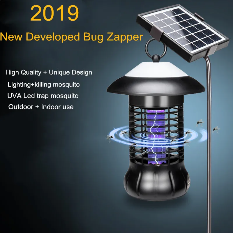 
New Design Solar insect Killer Lamp IP67 Farm Garden Home Bug Zapper 