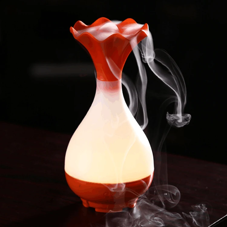 95ml vase plastic LED Humidifier aroma oil diffuser