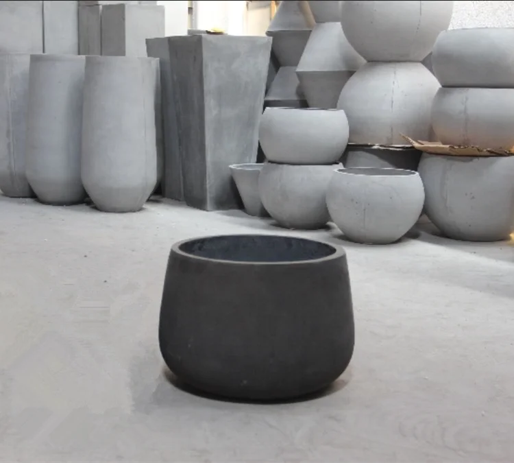 798 Hot Sale Cement Color Garden Planter Flower Pot For Decorations For Large Fiberglass Planter Pots