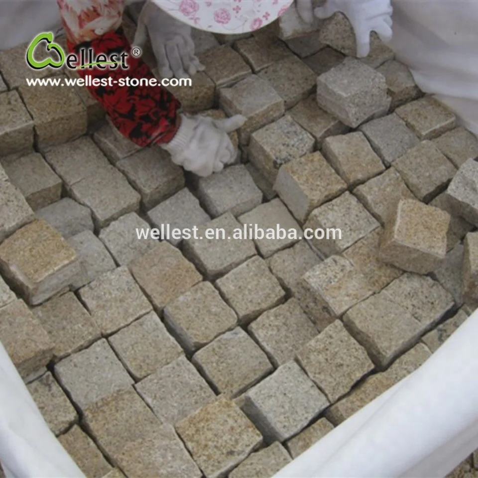 Wholesale yellow granite pavers driveway paving stones