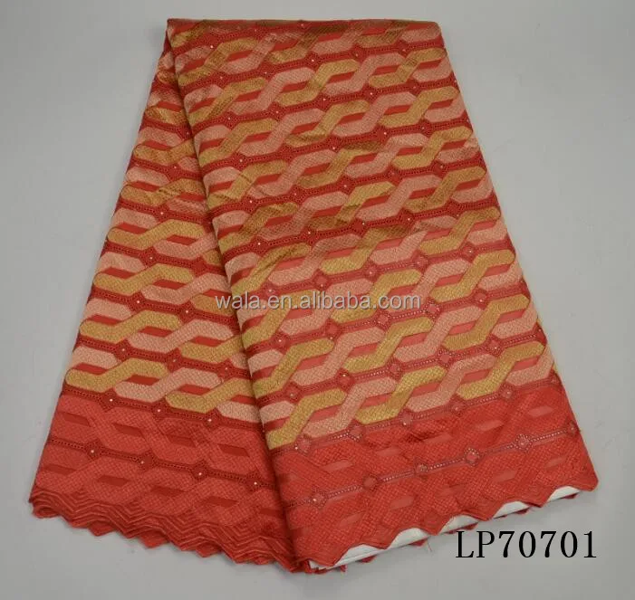 LP70701 good quality swiss voile lace fabric/blue color swiss cotton lace fabric/african garment lace