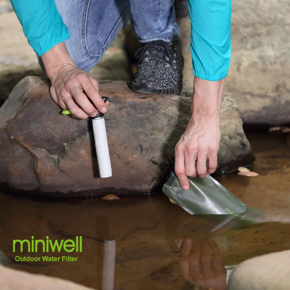 
Miniwell L620 water filter with collapsible water bottle 