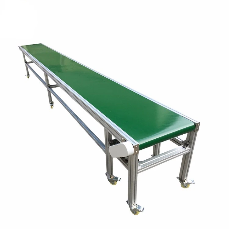 Assembly Line industrial transfer pu/pvc band conveyor for boxes