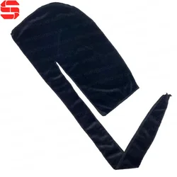 Velvet Durag Long Tail Turban Headwrap Bandana