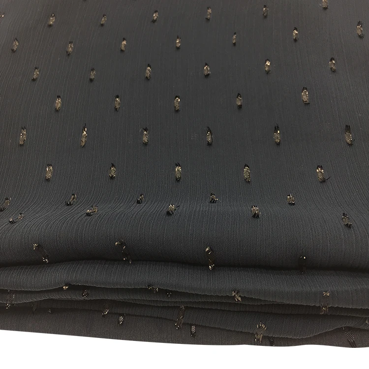 High Quality  Polyester Cutting Flower Thick Chiffon Fabric