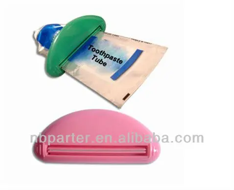 PTTS-002 Convenient Colored Mini Plastic Squeeze Ease Tube Squeezer Toothpaste Dispenser Clip  Customized logo