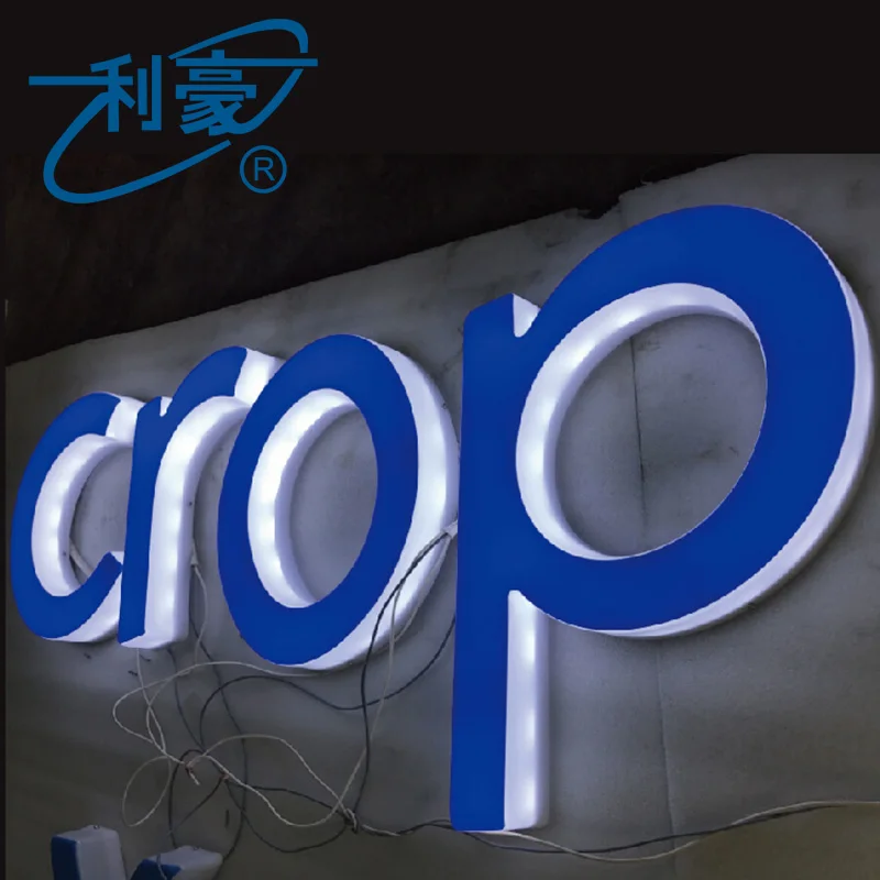 different styles alphabet letters crystal led light box 3d illuminated sign