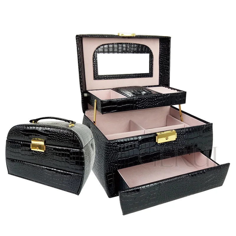 
high-end custom jewelry organizer boxes leather hungarian secret box jewelry box 