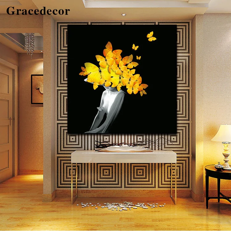 Wall Art Decor Pictures Abstract Nude Woman Crystal Resin Painting