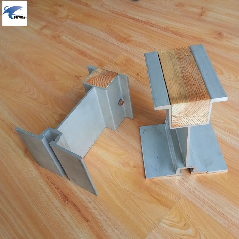 Metal glulam support beams aluminum beam with wooden insert prices