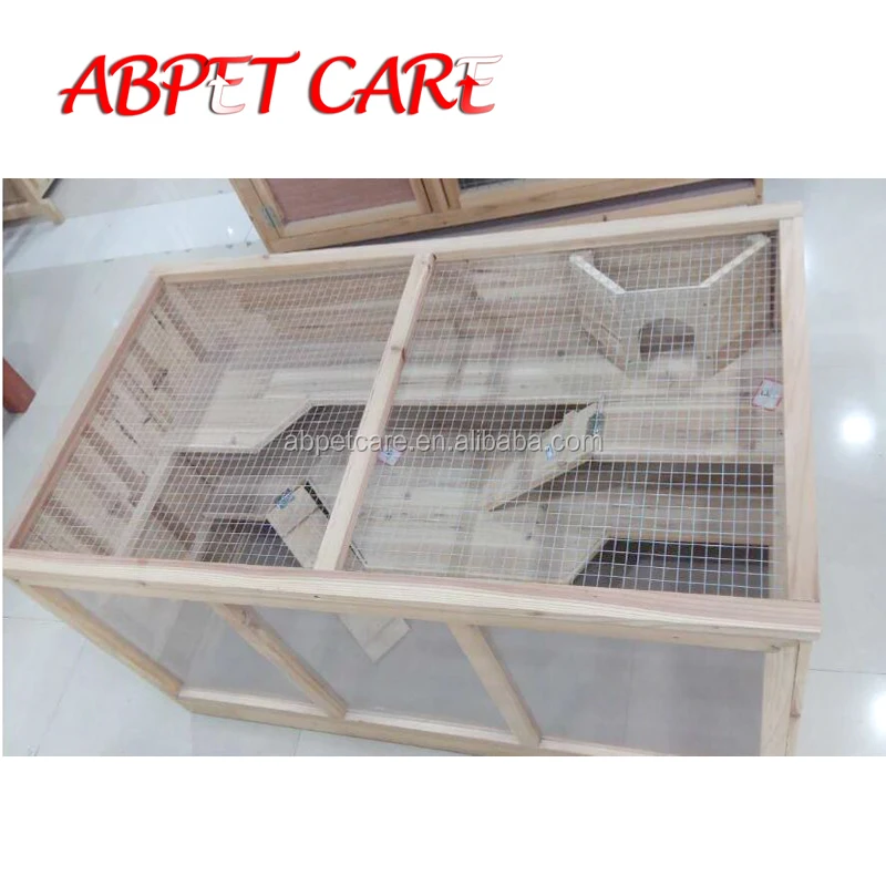 Large custom wooden hamster rodent cage mouse house