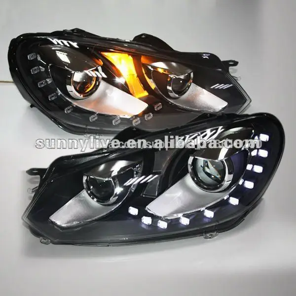 гольф 6 10 шт светодиодный головной свет би ксенон объективом проектора 2009-2012 год v1 типа